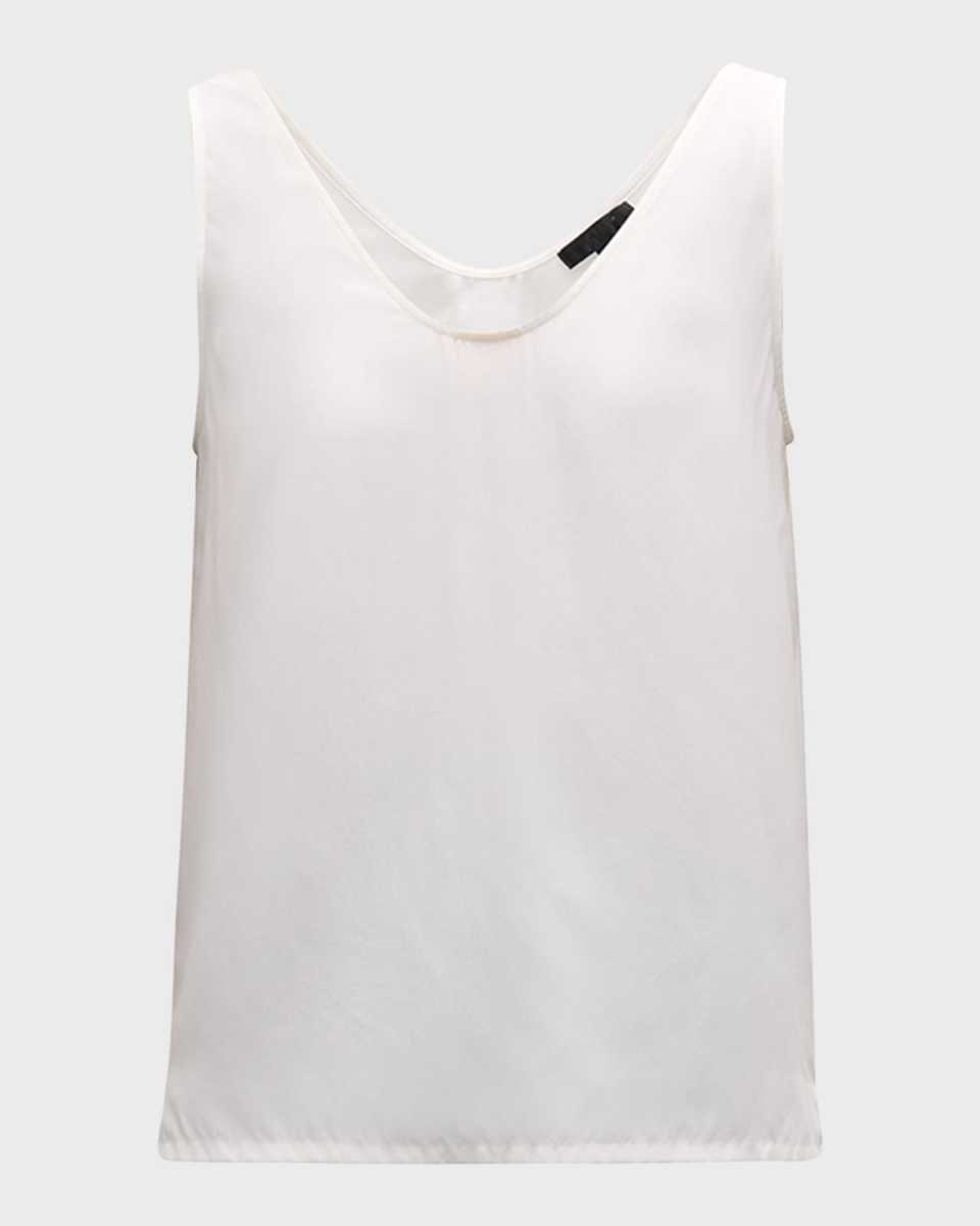 V-Neck Silk Charmeuse Cami