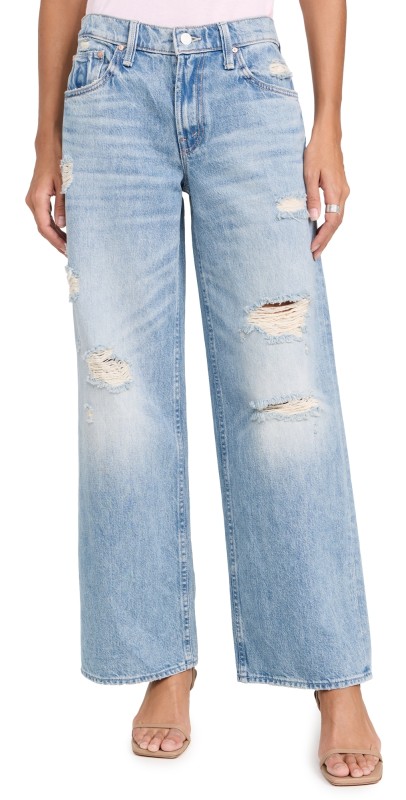 MOTHER The Down Low Spinner Hover Jeans Holey Roller