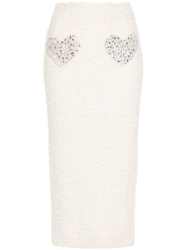 crystal-embellished midi skirt