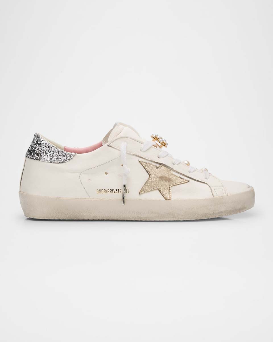 Superstar Pearly Glitter Low-Top Sneakers