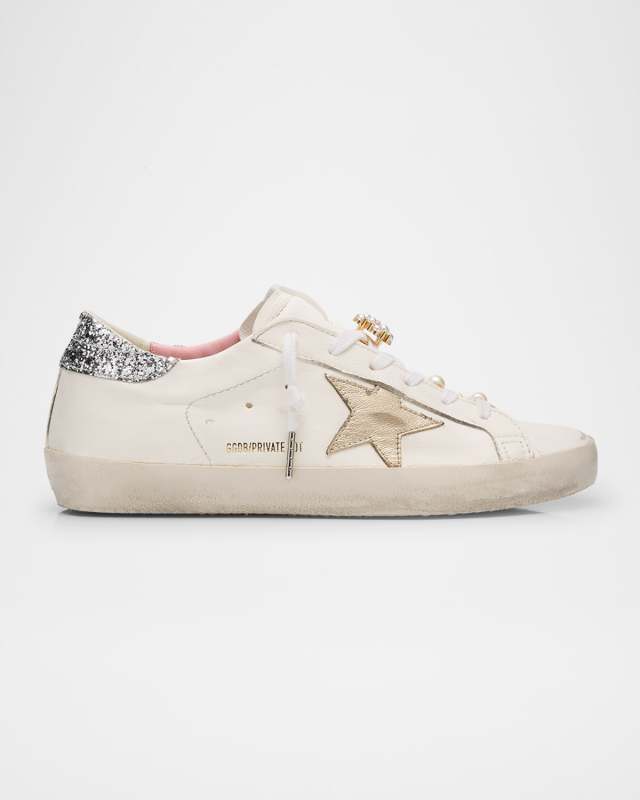 Superstar Pearly Glitter Low-Top Sneakers