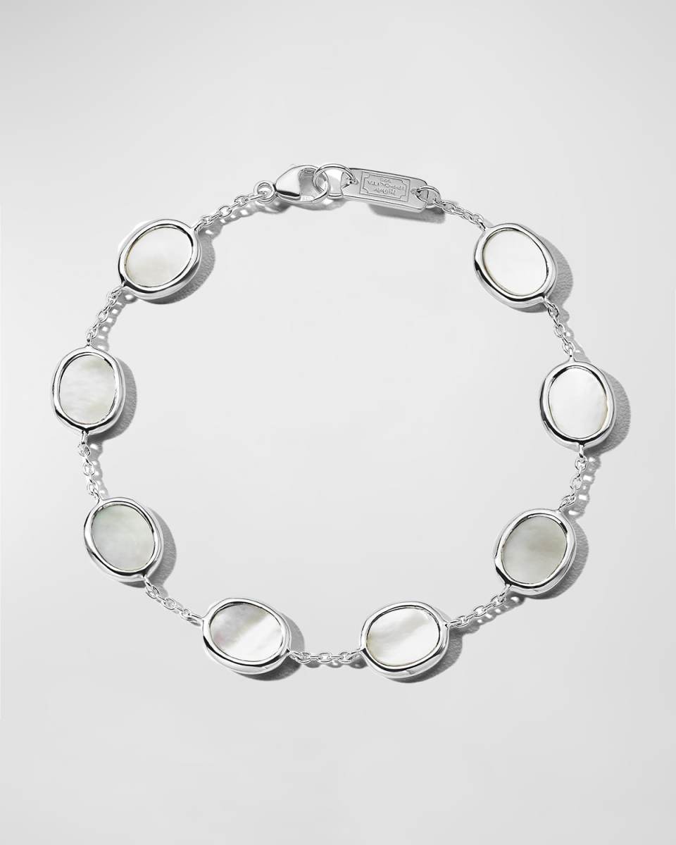 Mini Oval Slice Chain Bracelet in Sterling Silver