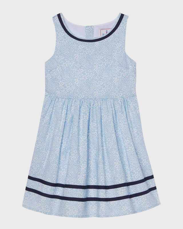 Girl's Charlotte Jacqueline's Blossom-Print Dress, Size 7-14