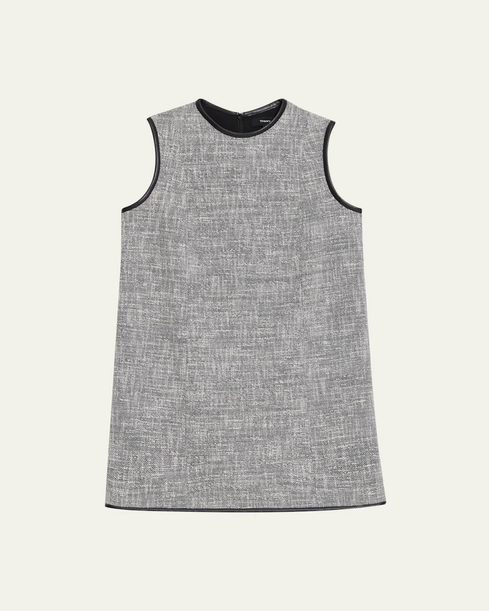 Tweed Canvas Sleeveless Mini Dress