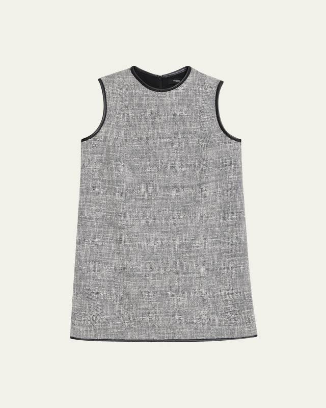 Tweed Canvas Sleeveless Mini Dress