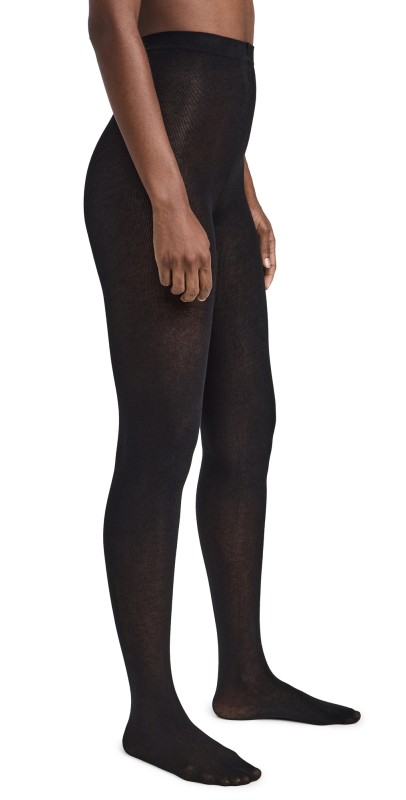 Stems Cashmere Silky Soft Tights Black
