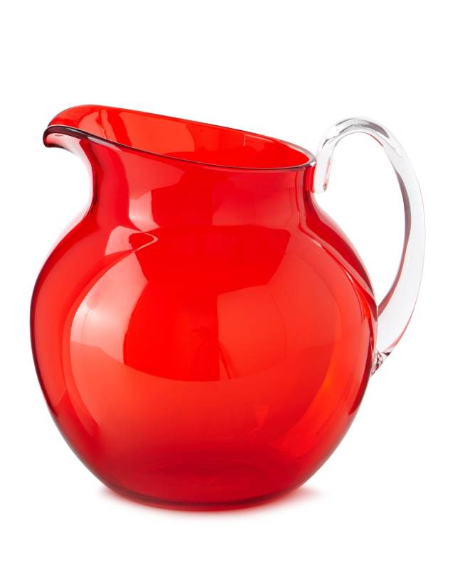 Palla Transparent Acrylic Pitcher, Red