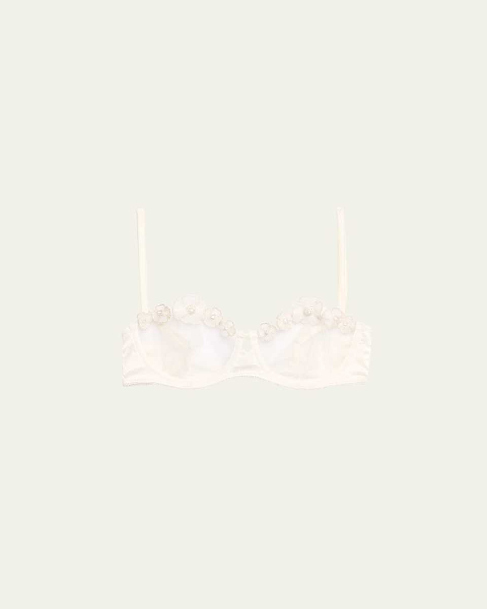 Chou Chou Floral Applique Balconette Bra