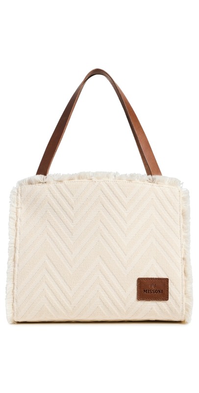 Missoni Small Tote Jacquard Nat/Bruciato