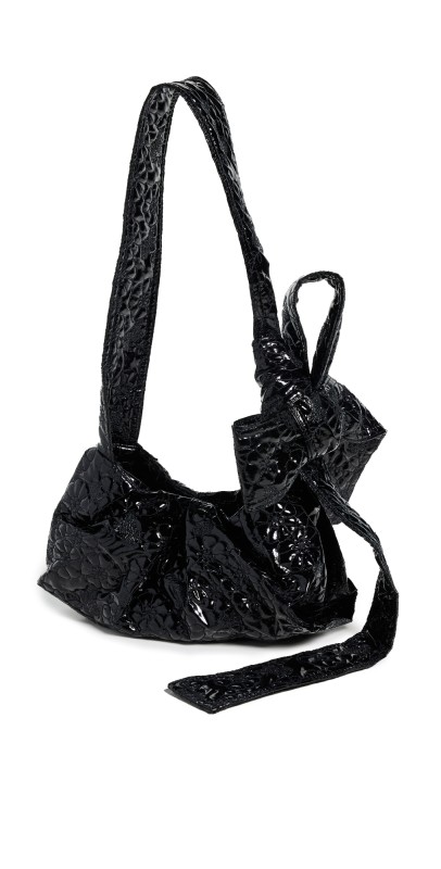 Cecilie Bahnsen Laccata Floral Quilt Vesna Bag Black