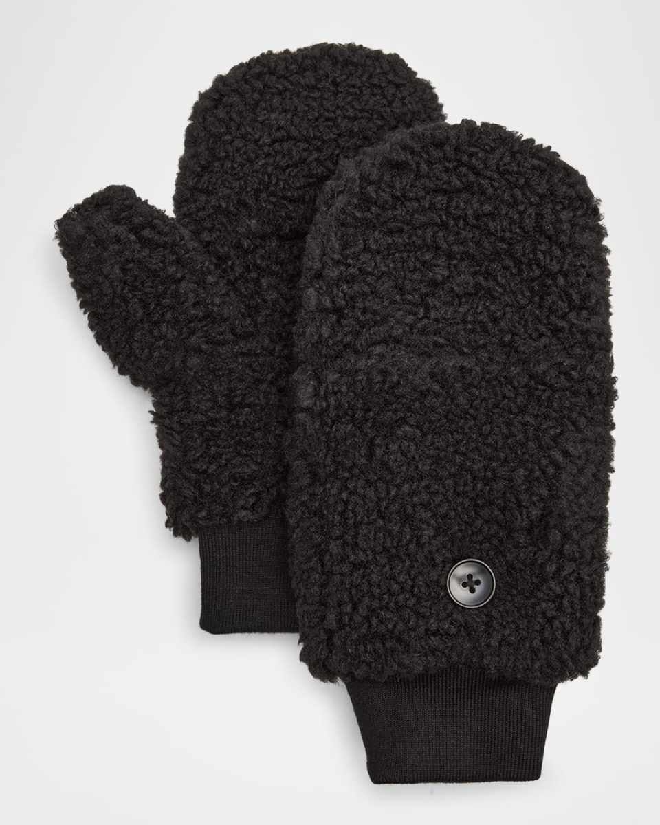 Faux Sherpa Flip-Top Mittens