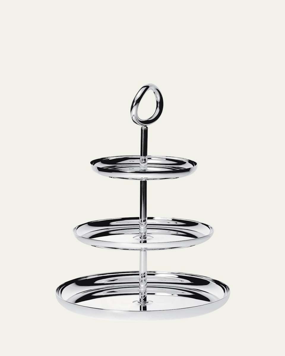 Vertigo 3-Tier Silver-Plated Dessert Stand