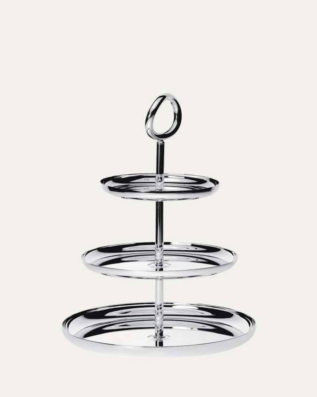 Vertigo 3-Tier Silver-Plated Dessert Stand