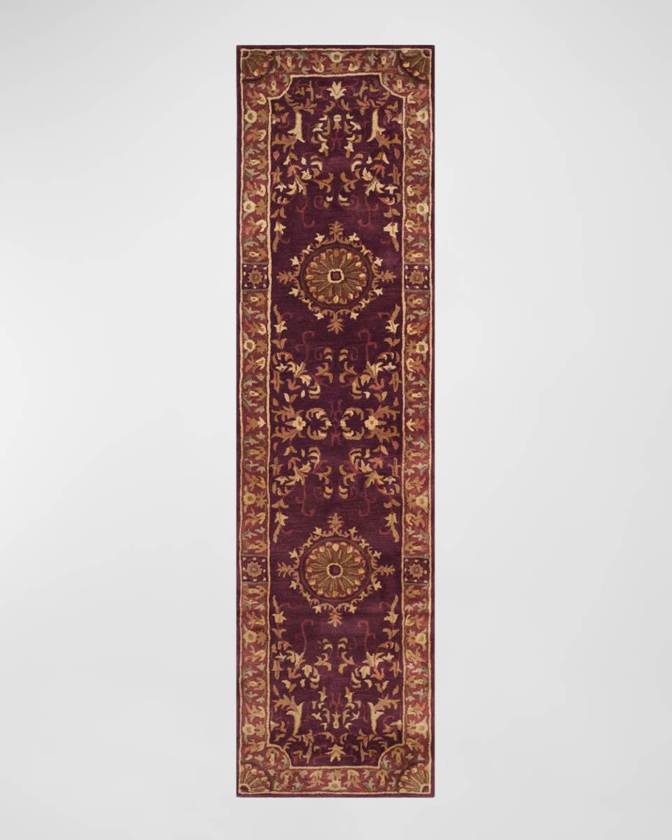 Burgundy Oaks Hand Tufted Rug, 3' x 10'