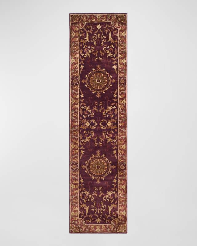 Burgundy Oaks Hand Tufted Rug, 3' x 10'
