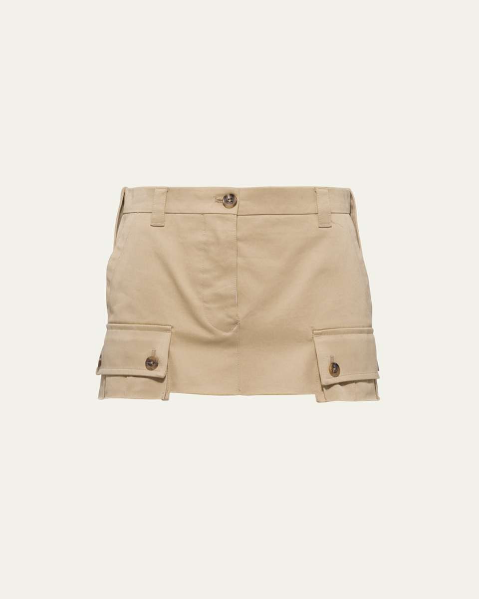Chino Cargo Mini Skirt