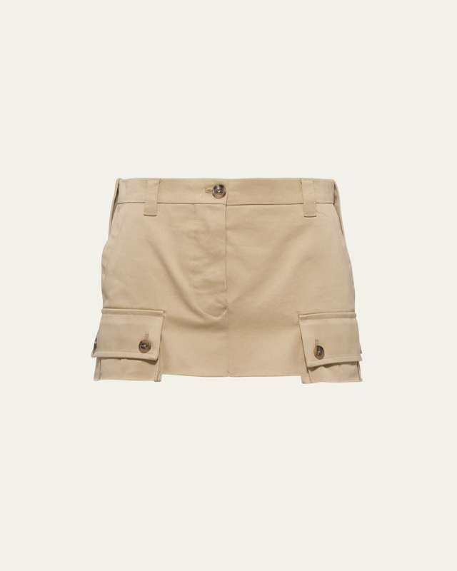 Chino Cargo Mini Skirt