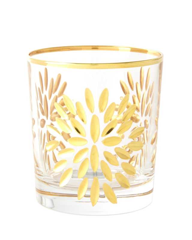 Exploded Petals Double Old-Fashioneds, Set of 4