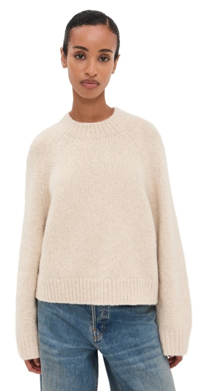Nili Lotan Tomaso Cashmere Sweater Beige Melange