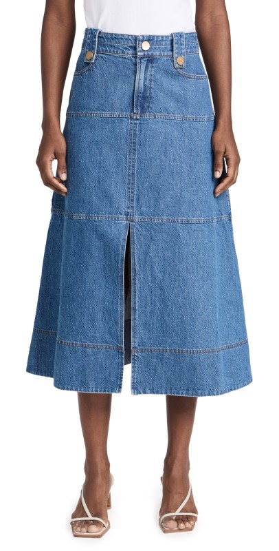 Tanya Taylor Hudie Skirt Medium Indigo Blue