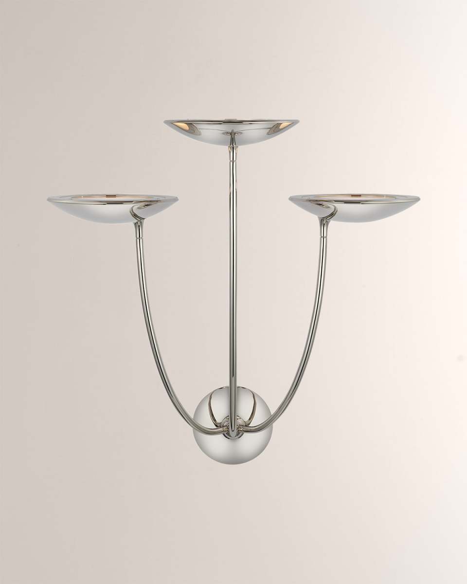 Keira 3-Light Large Triple Sconce by Thomas O'Brien - 23"
