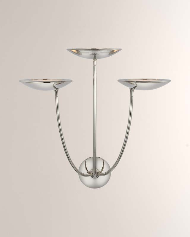 Keira 3-Light Large Triple Sconce by Thomas O'Brien - 23"
