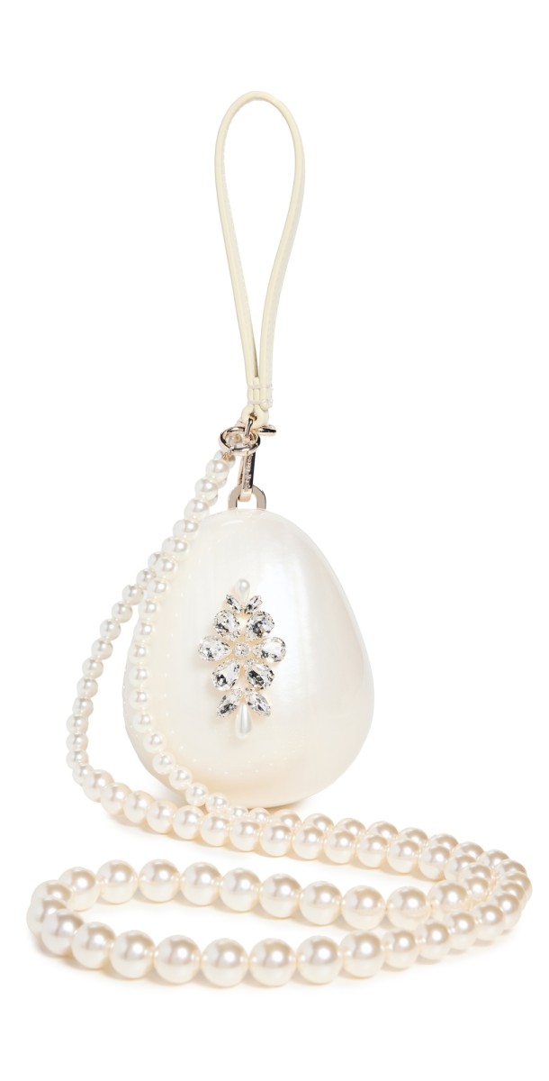 Simone Rocha Micro Egg Bag with Pearl Pearl/Clear