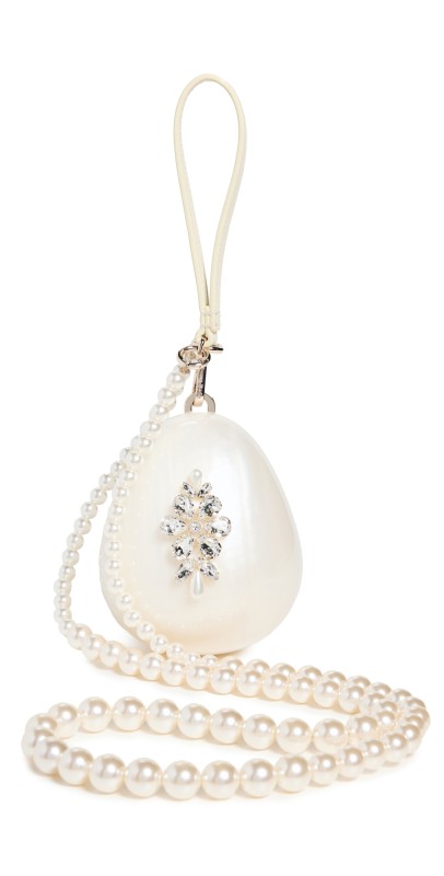Simone Rocha Micro Egg Bag with Pearl Pearl/Clear