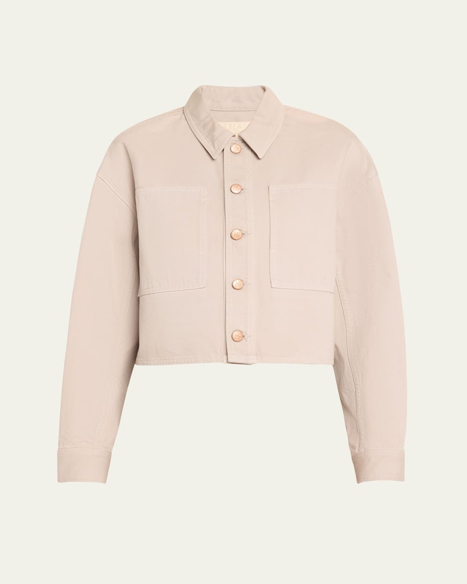 The Bobbi Cropped Cotton Denim Jacket
