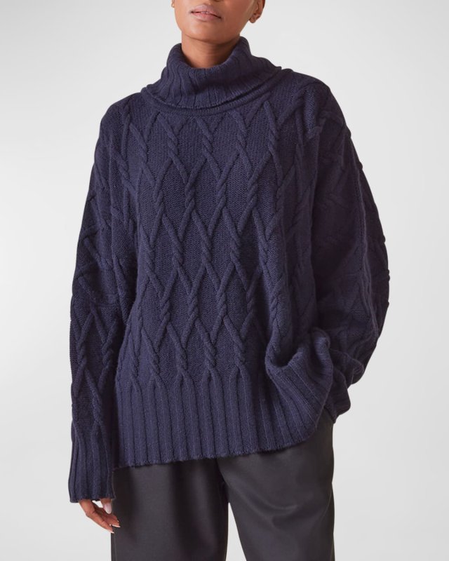 Roll Neck Cashmere Sweater (Mid Plus Length)
