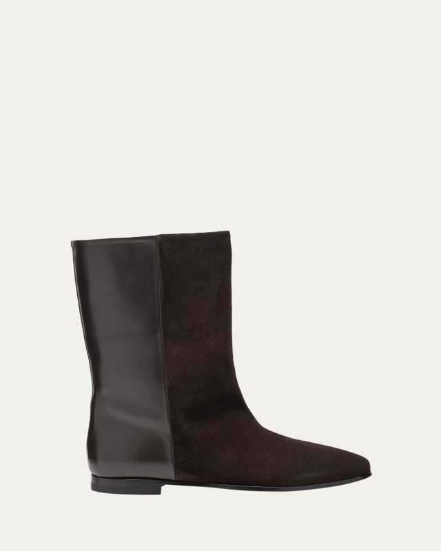 Robyn Mixed Leather Short Boots