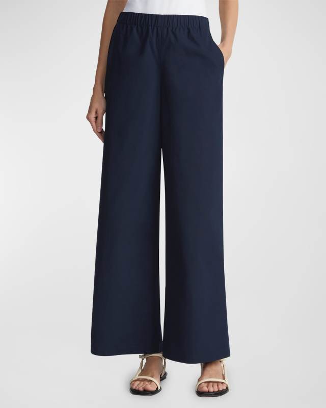 Riverside Wide-Leg Organic Cotton Poplin Pants