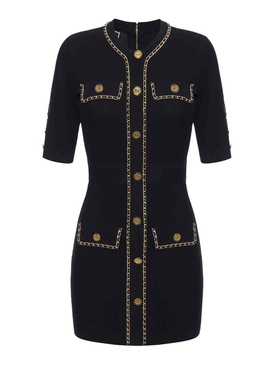Elisabetta Franchi Pull Col Bateau - Noir
