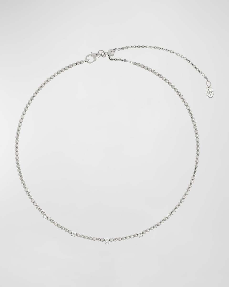 18K White Gold Necklace with Diamonds