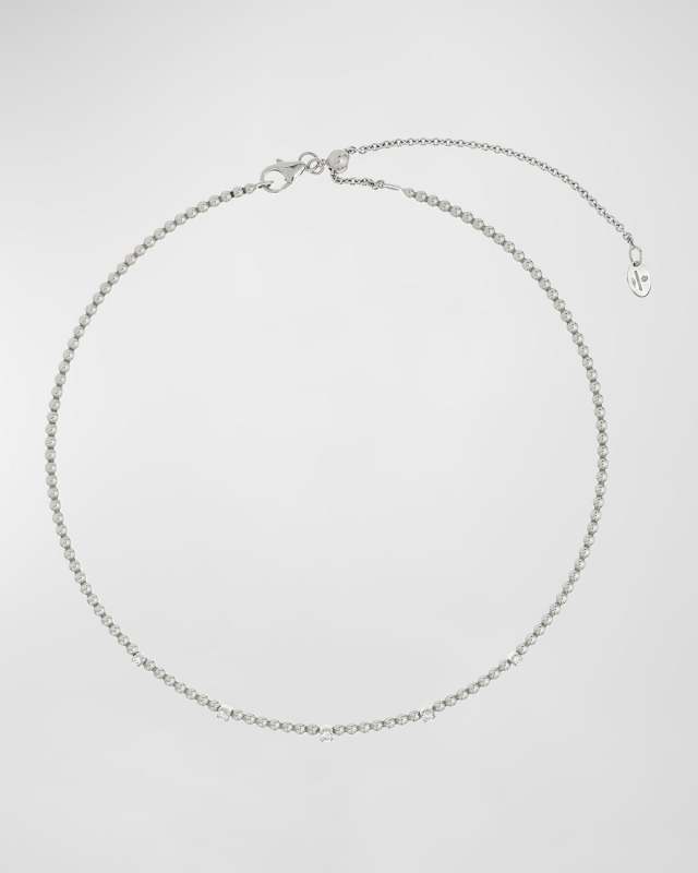 18K White Gold Necklace with Diamonds