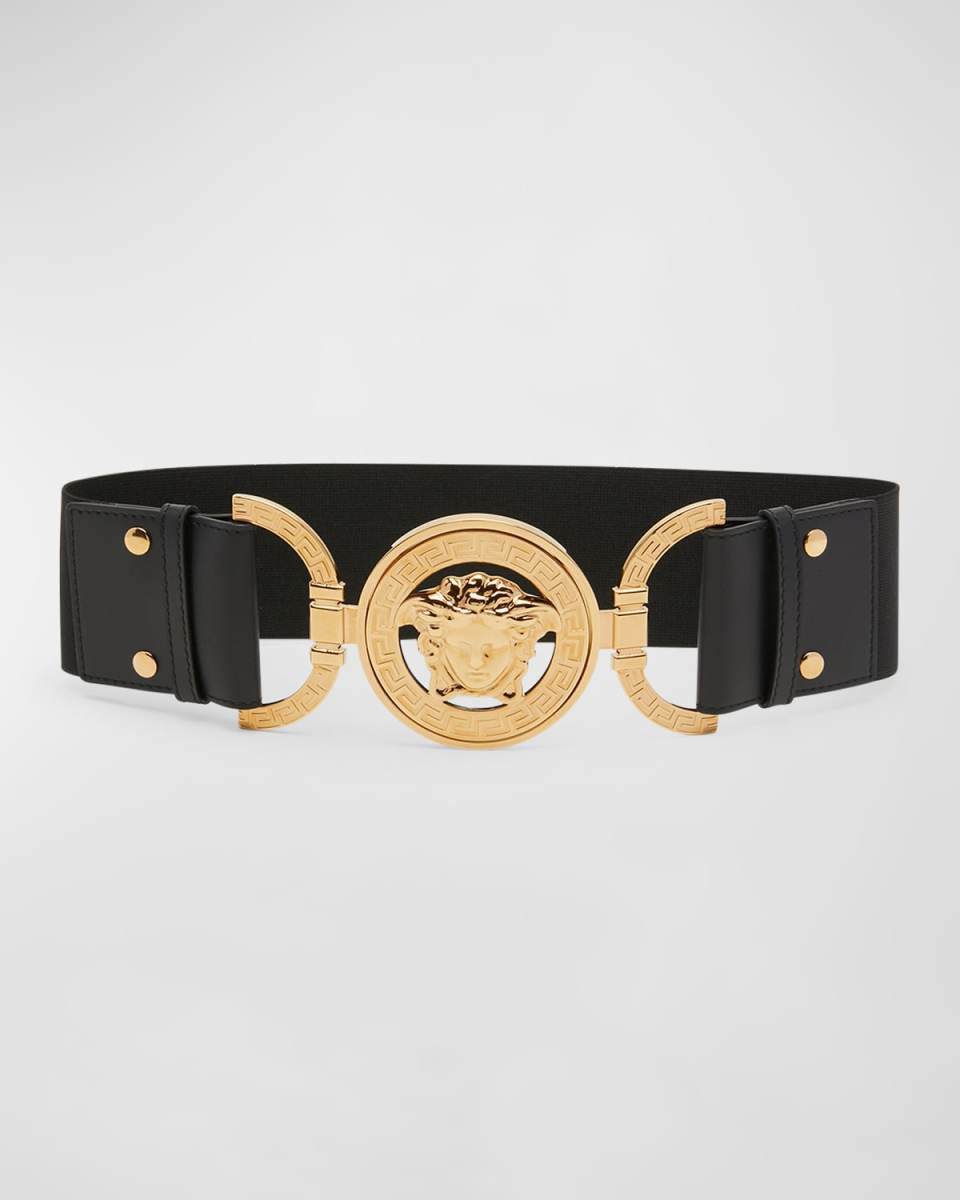 La Medusa Wide Leather Belt