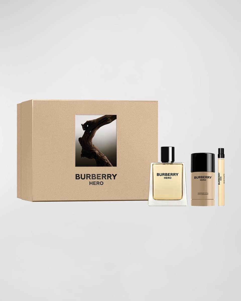 Burberry Men's 3-Piece Burberry Hero Eau de Toilette Gift Set