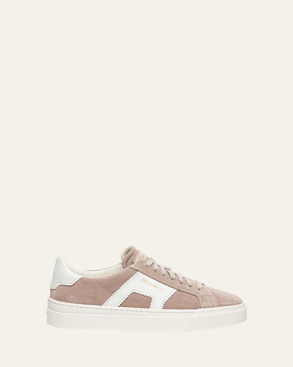 DBS1 Bicolor Mixed Leather Sneakers