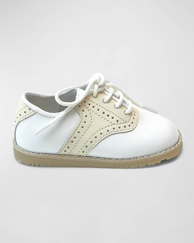 Boy's Luke Two-Tone Leather Saddle Shoes, Baby/Toddler/Kids