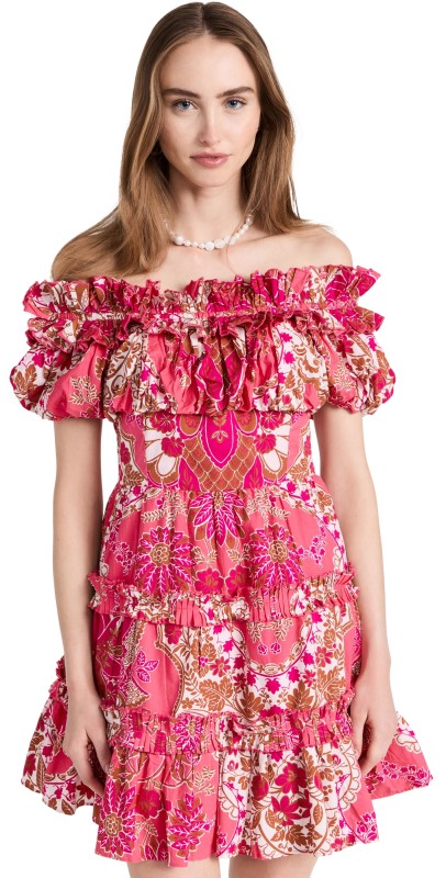 Love The Label Rosaline Dress Clementine Pink Print