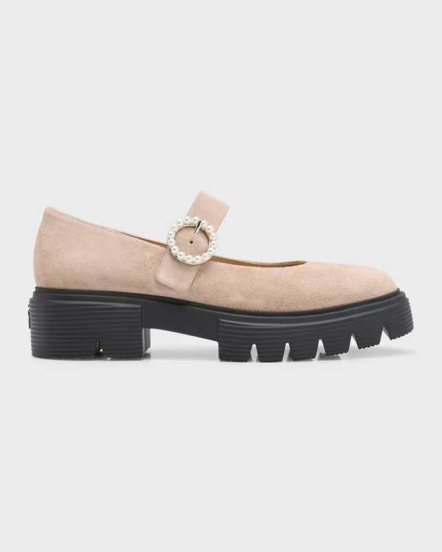 Nolita Suede Pearly Mary Jane Loafers