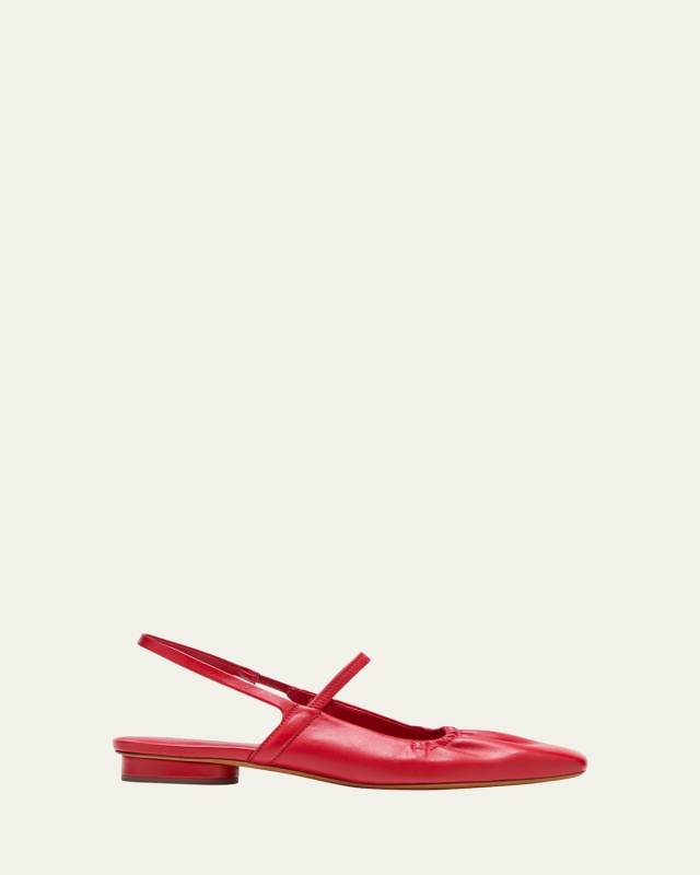 Venice Leather Slingback Ballerina Flats