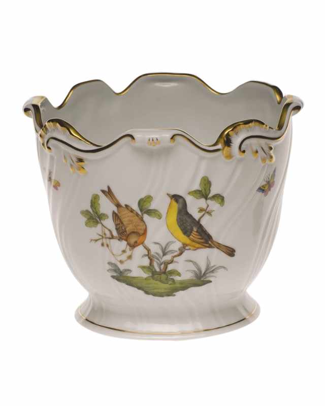 Rothschild Bird Ribbed Cache Pot