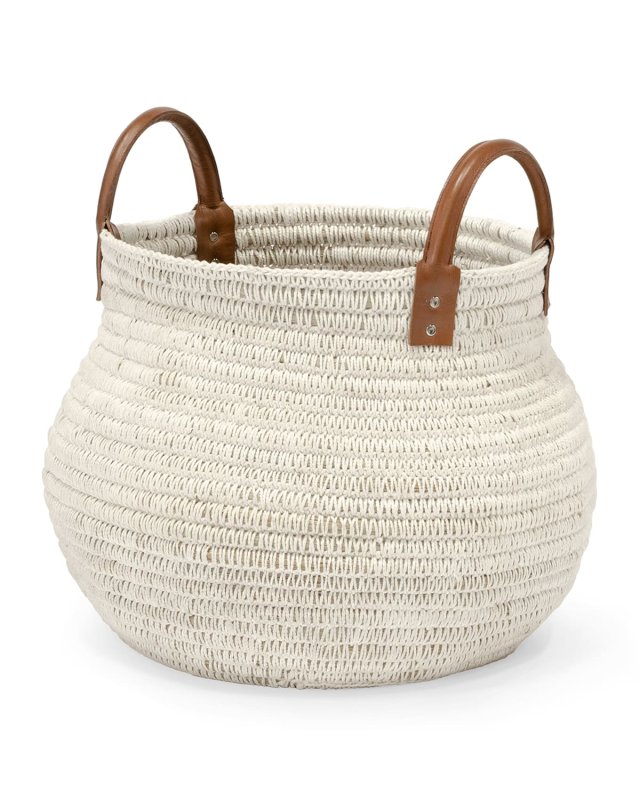 Cairo Small White Basket