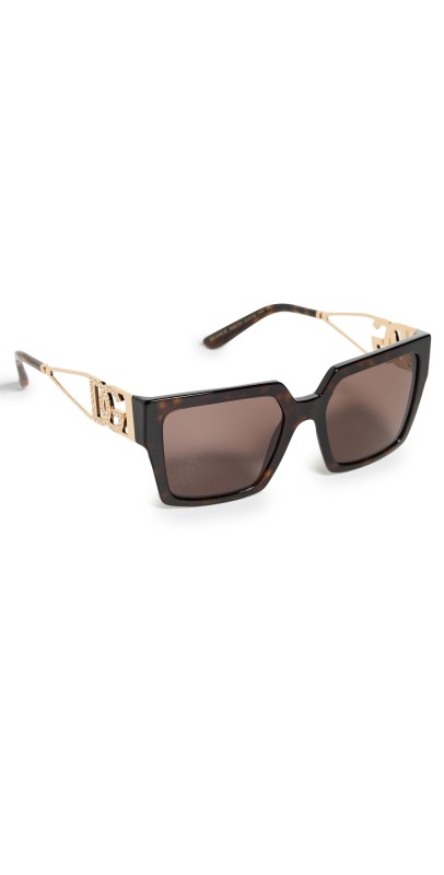 Dolce & Gabbana Oversized Square Sunglasses Havana/Gold