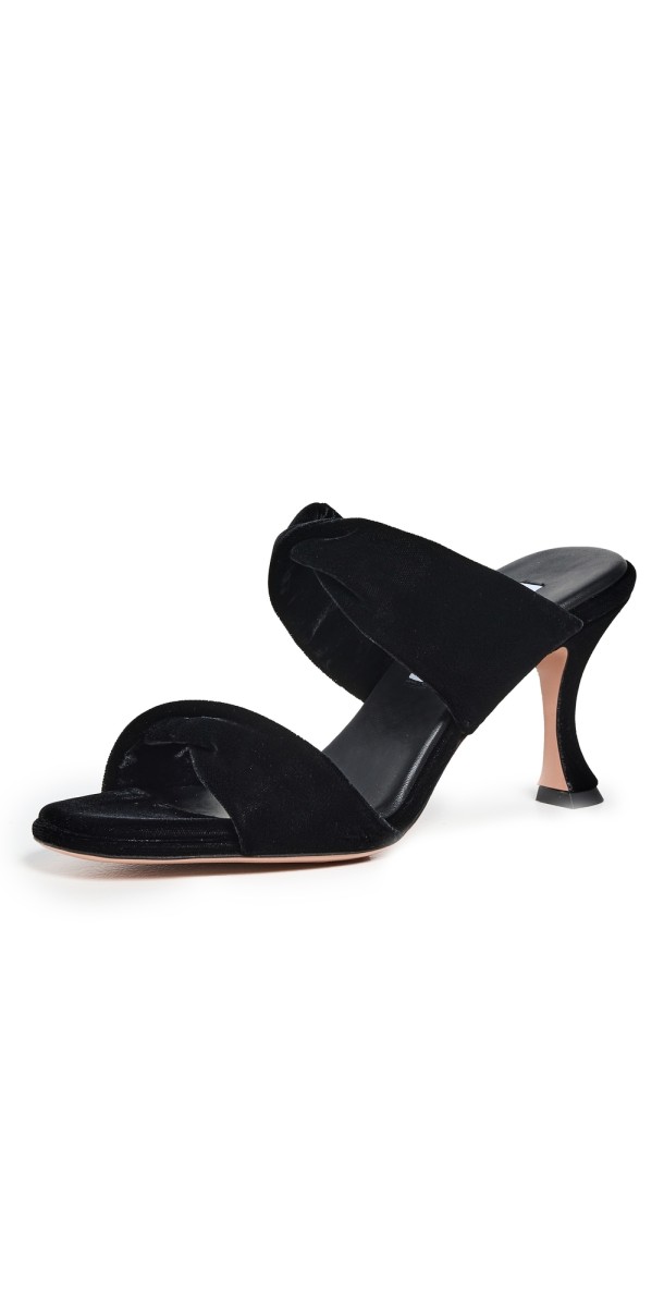 Aquazzura 75mm Twist Sandals Black