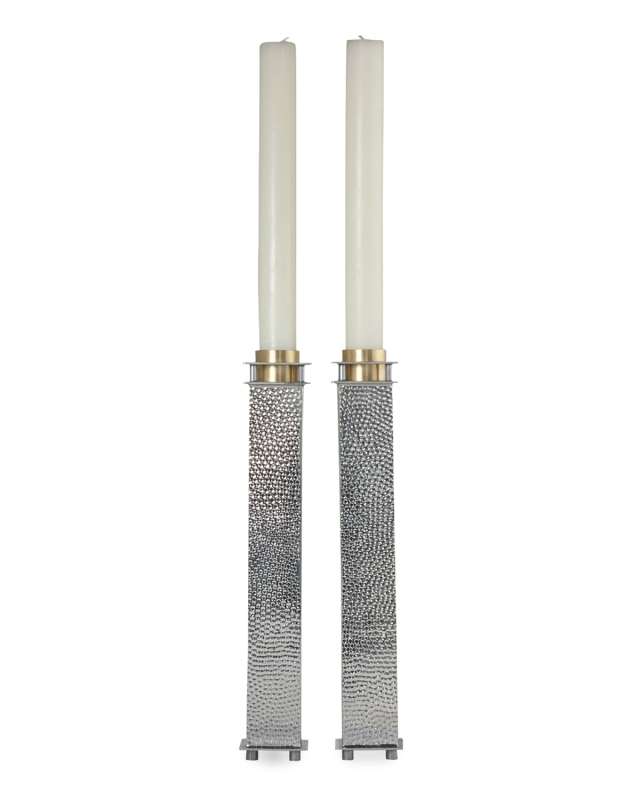 Tall Square Candle Holders, Set of 2
