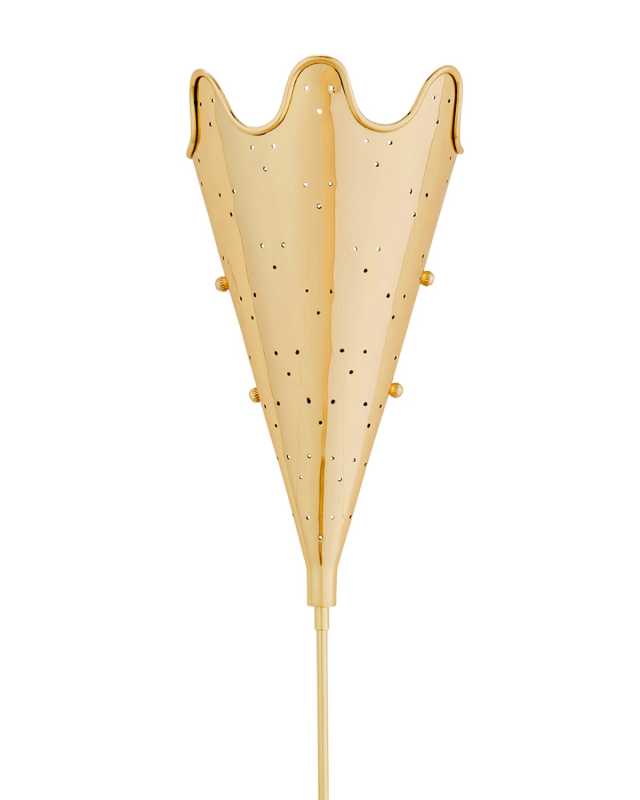 US Brass Ripple Torchiere Sconce