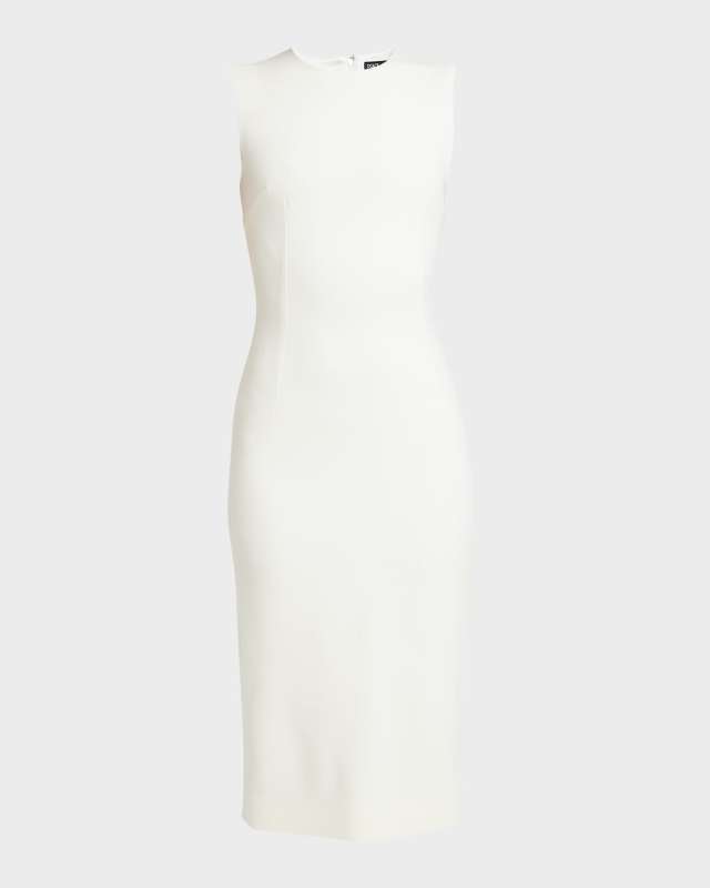 Sleeveless Crepe Midi Dress
