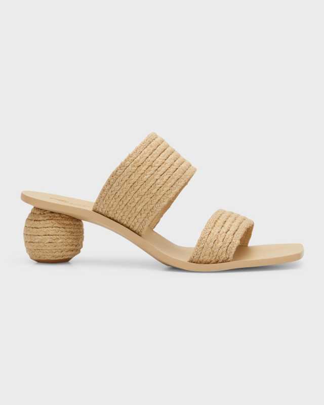 Jila Jute Sphere-Heel Sandals